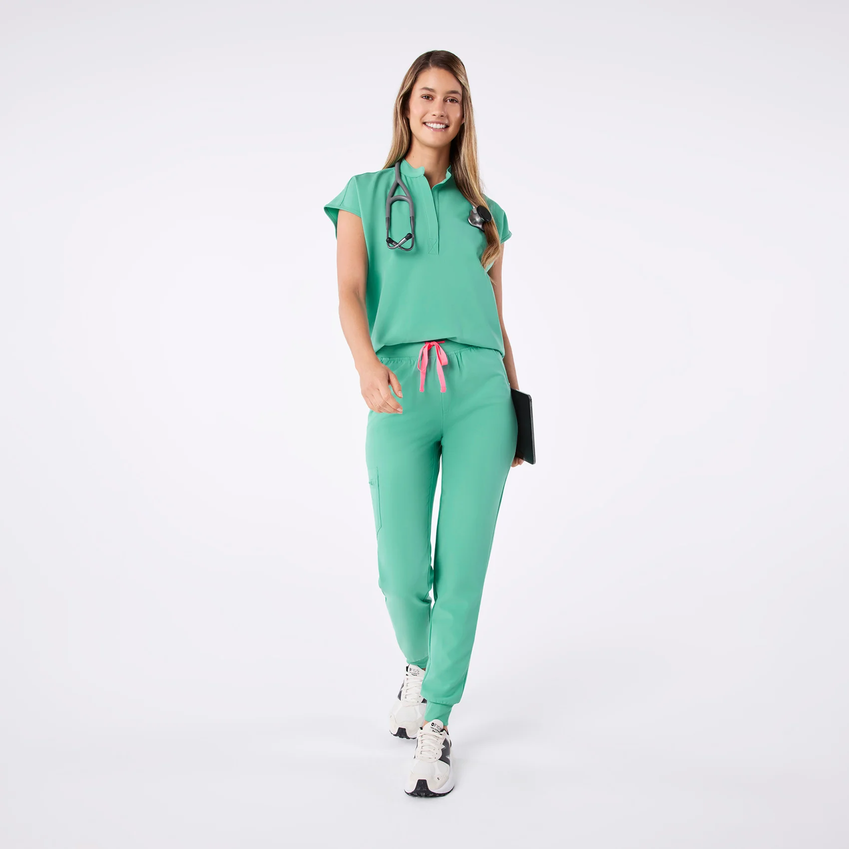 women's Surgical Green Rafaela - Oversized Scrub Top™ - Image 2