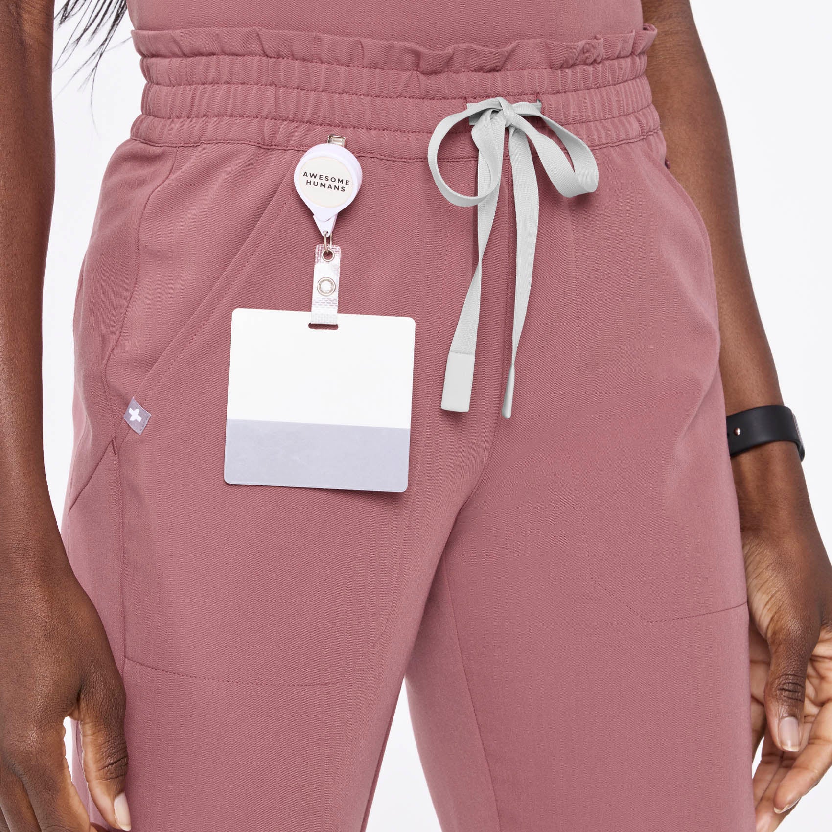 women's Mauve Regina High Waisted Slim Jogger - Tall Scrub Pant - Image 7