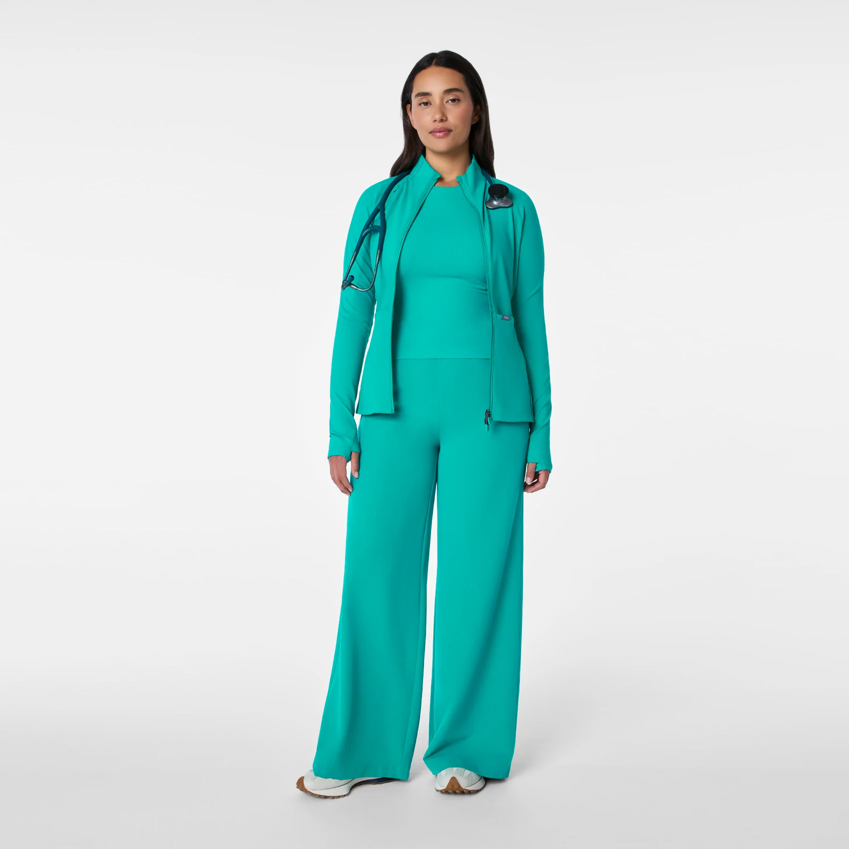 women's Lagoon Ribbed Cropped - Longsleeve Underscrub - Image 3