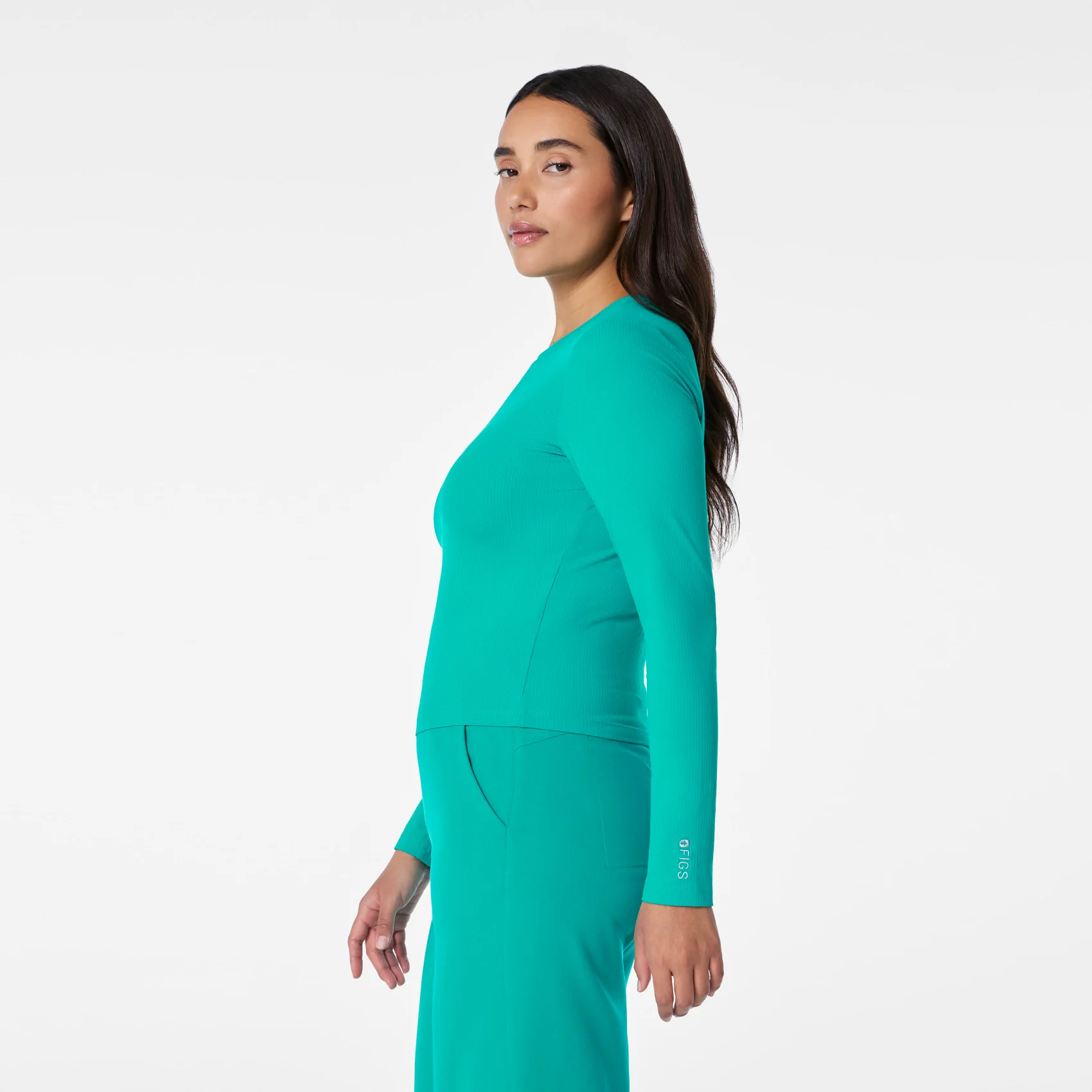 women's Lagoon Ribbed Cropped - Longsleeve Underscrub - Image 4