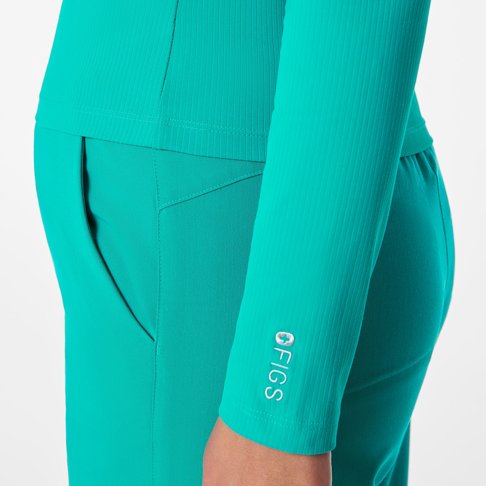 women's Lagoon Ribbed Cropped - Longsleeve Underscrub - Image 7