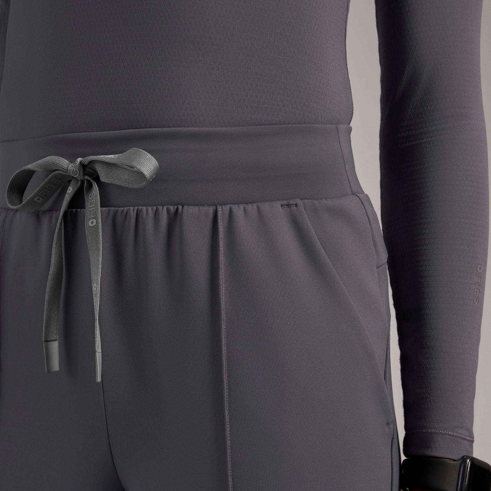 women's Charcoal High Waisted Salina FORMx Wide Leg - Scrub Pant™ - Image 8