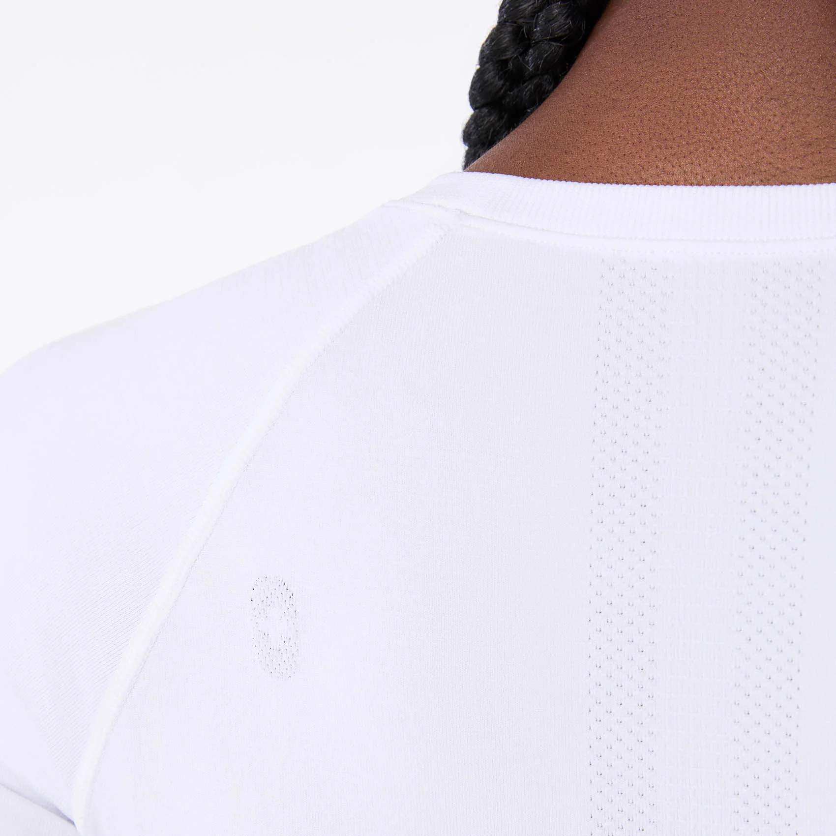 women's White Salta Seamless Cropped - Longsleeve Underscrub - Image 5
