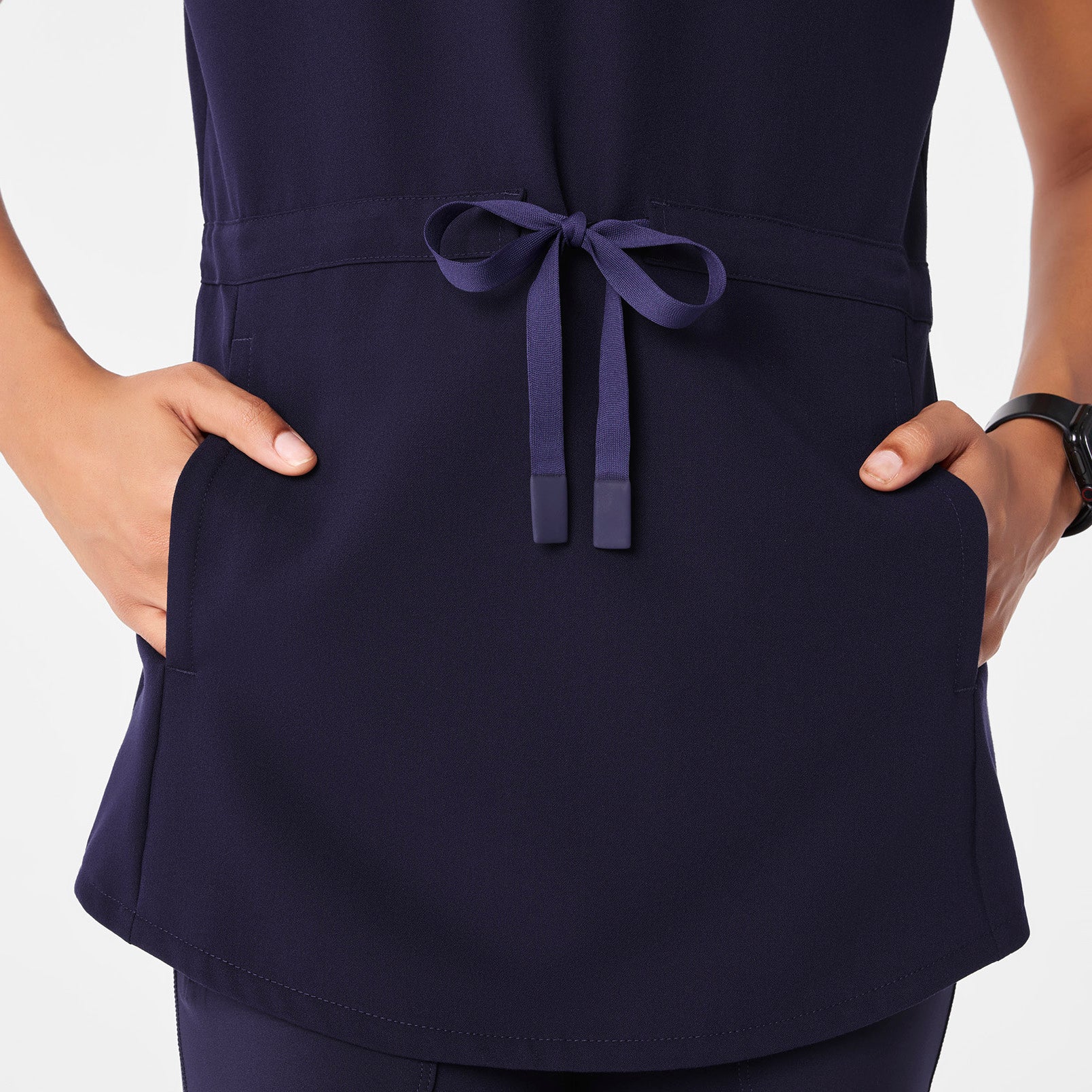 women's Navy Soria - Henley Tunic Scrub Top - Image 6