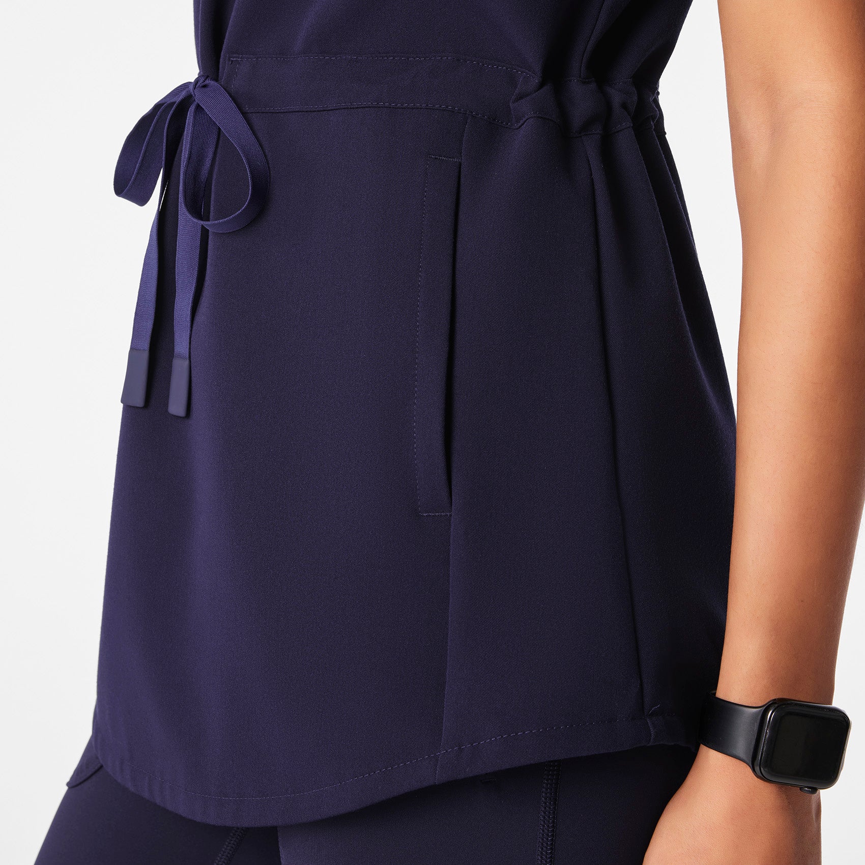 women's Navy Soria - Henley Tunic Scrub Top - Image 8