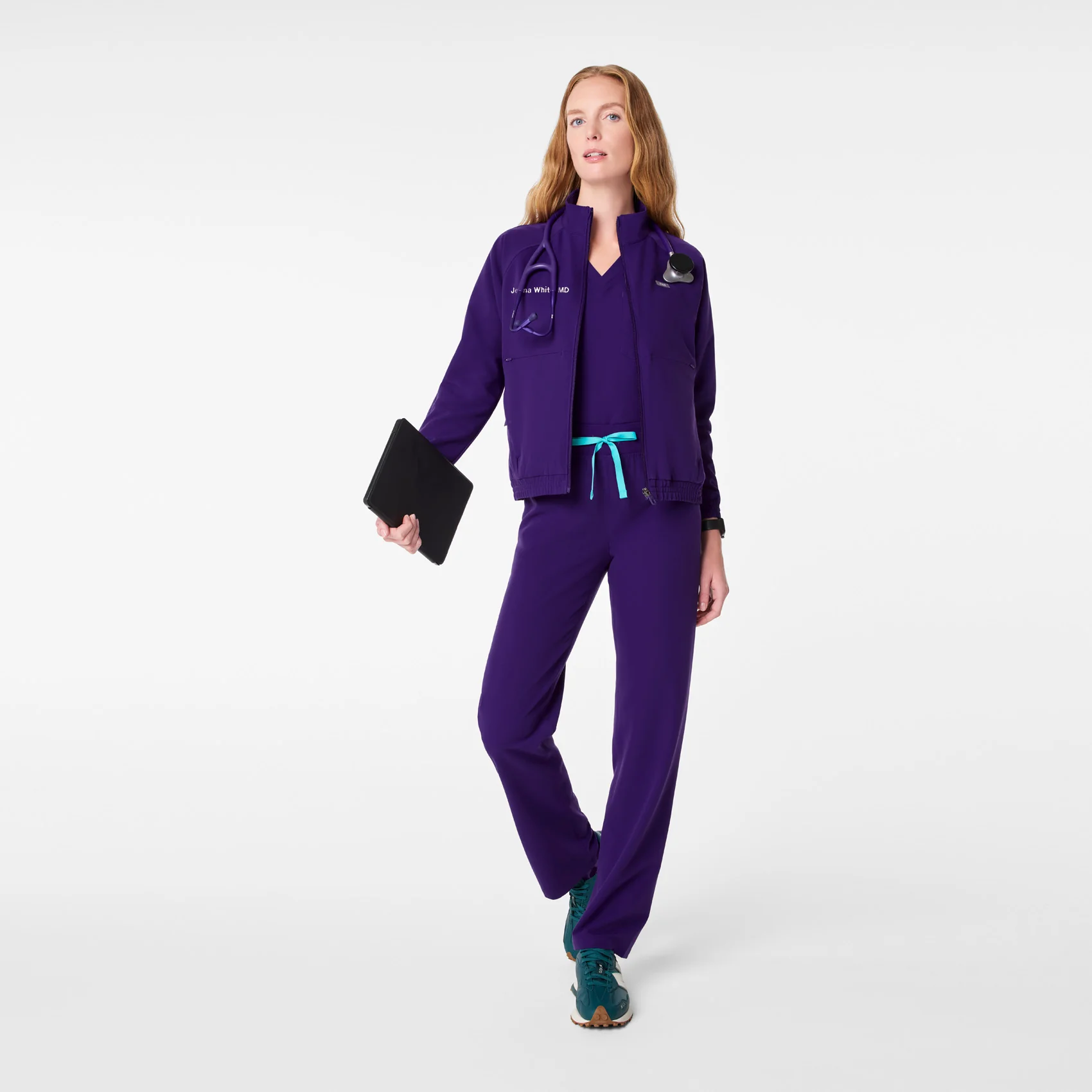 women's Purple Pulse Sydney - Scrub Jacket - Image 2