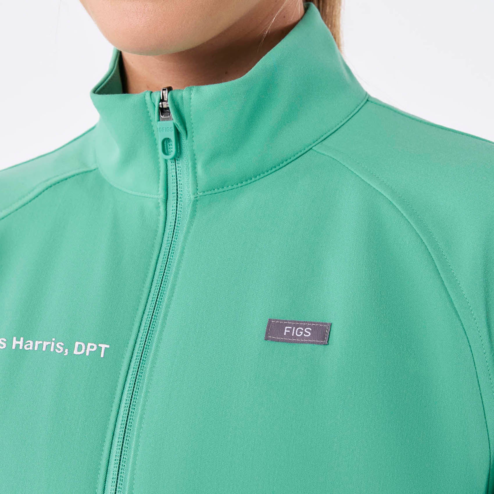 women's Surgical Green Sydney - Scrub Jacket - Image 6