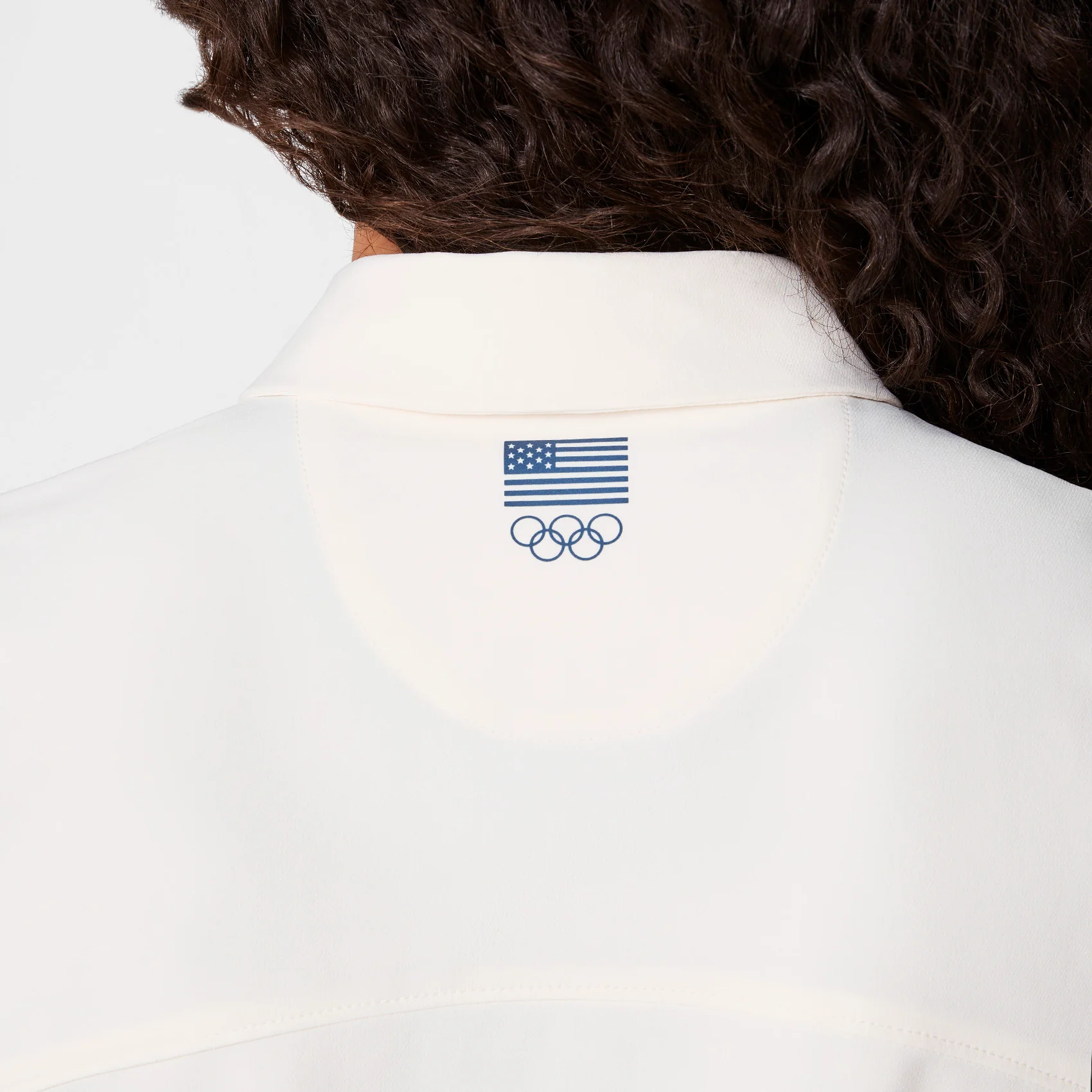 women's Off White FIGS x Team USA FIBREx Polo - Scrub Top - Image 5