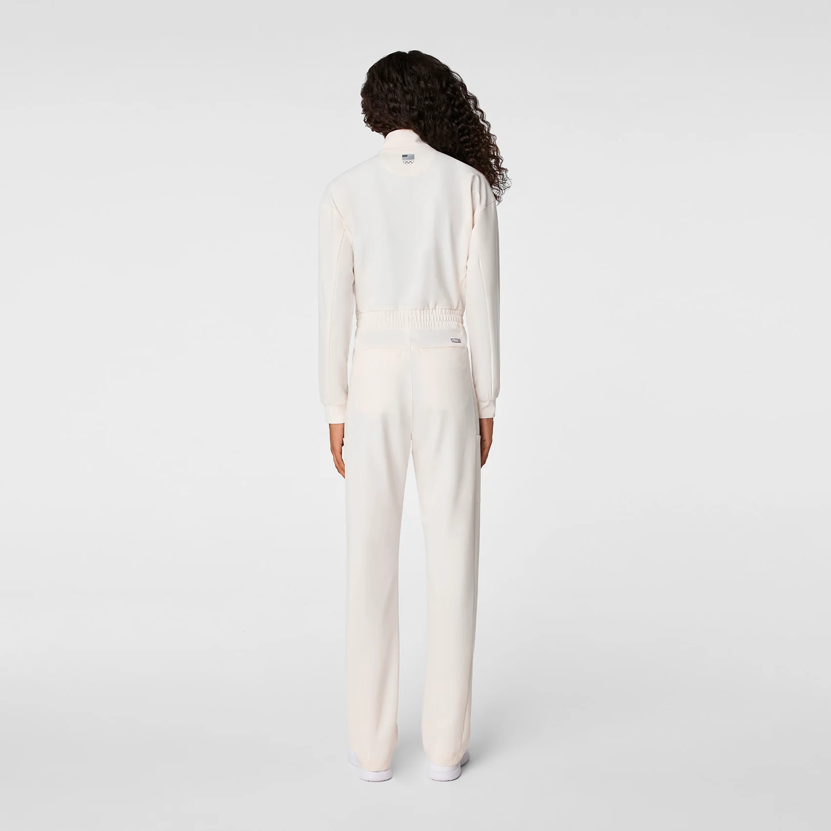 women's Off White FIGS x Team USA Longsleeve Straight Leg - Tall Scrubjumpsuit™ - Image 2
