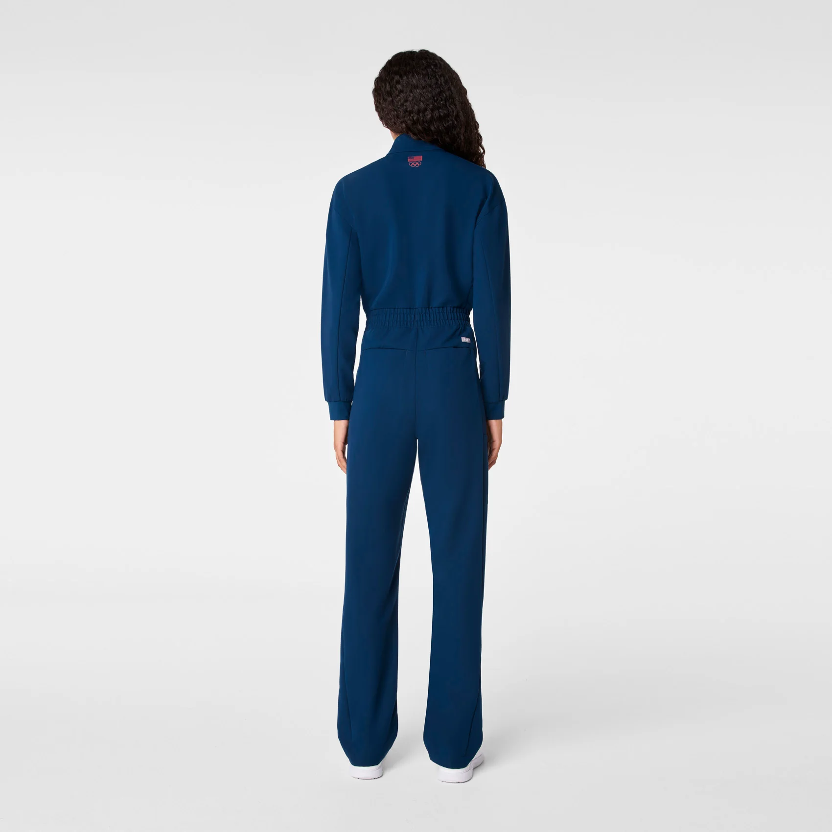 women's Team USA Blue FIGS x Team USA Longsleeve Straight Leg - Tall Scrubjumpsuit™ - Image 2
