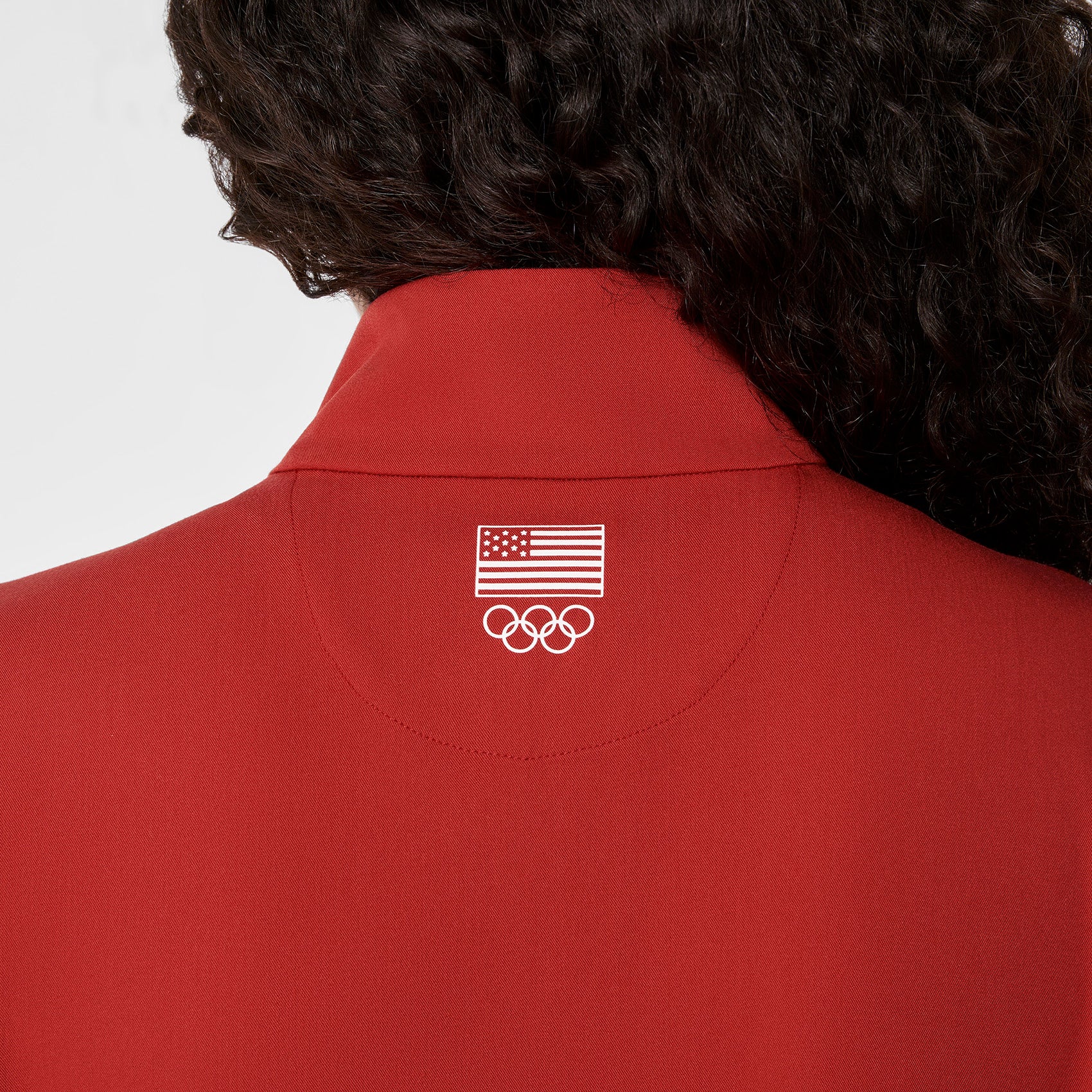 women's Team USA Red FIGS x Team USA Longsleeve Straight Leg - Petite Scrubjumpsuit™ - Image 4