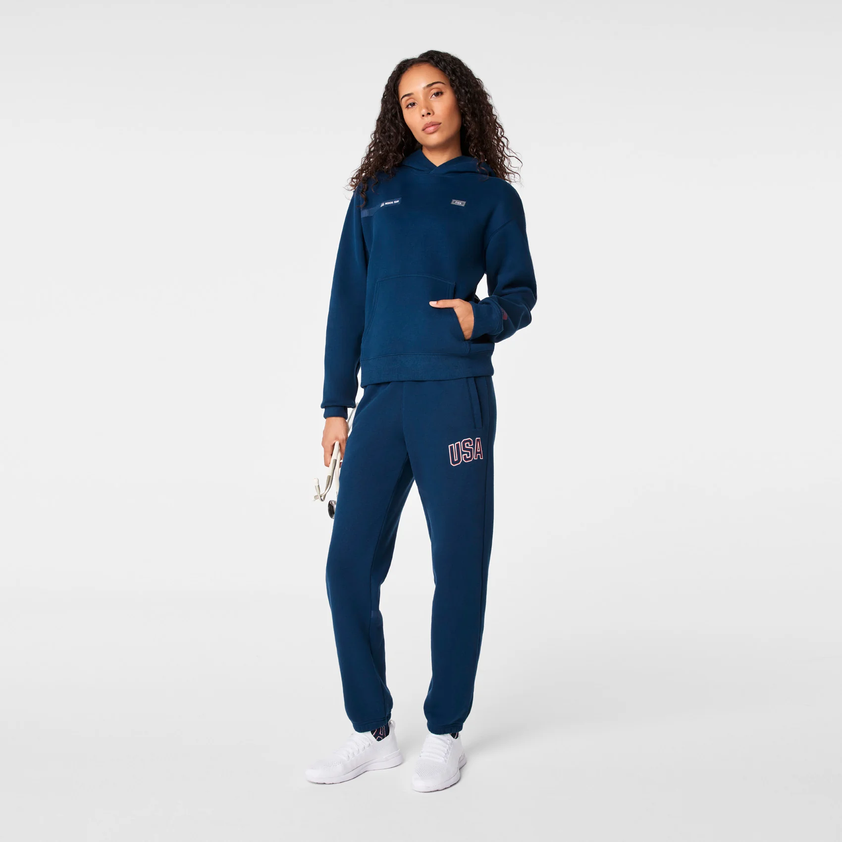 women's Team USA Blue FIGS x Team USA Off-Shift - Hoodie Sweatshirt™ - Image 2