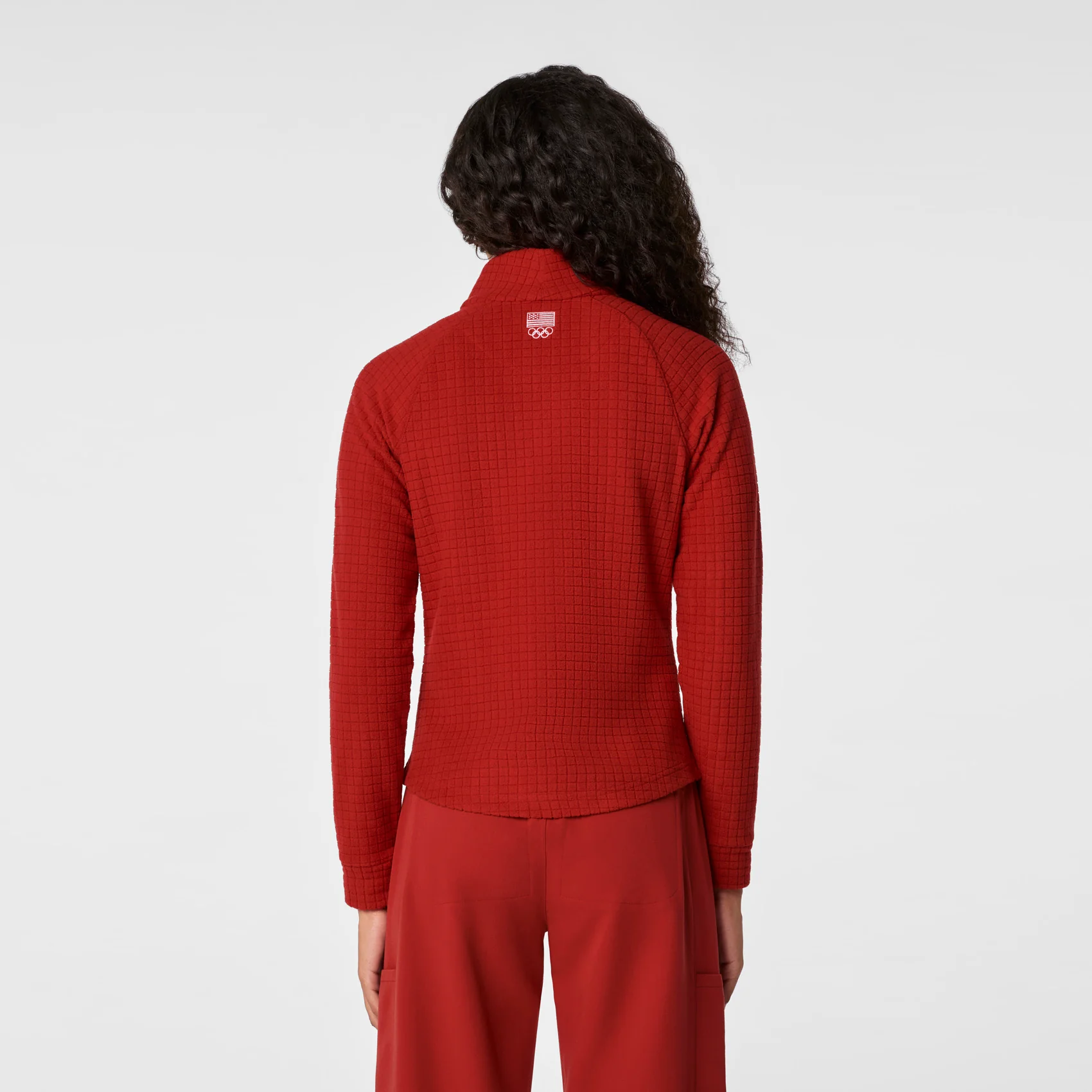 women's Team USA Red FIGS x Team USA On-Shift - Fleece ¼ Zip Top™ - Image 5