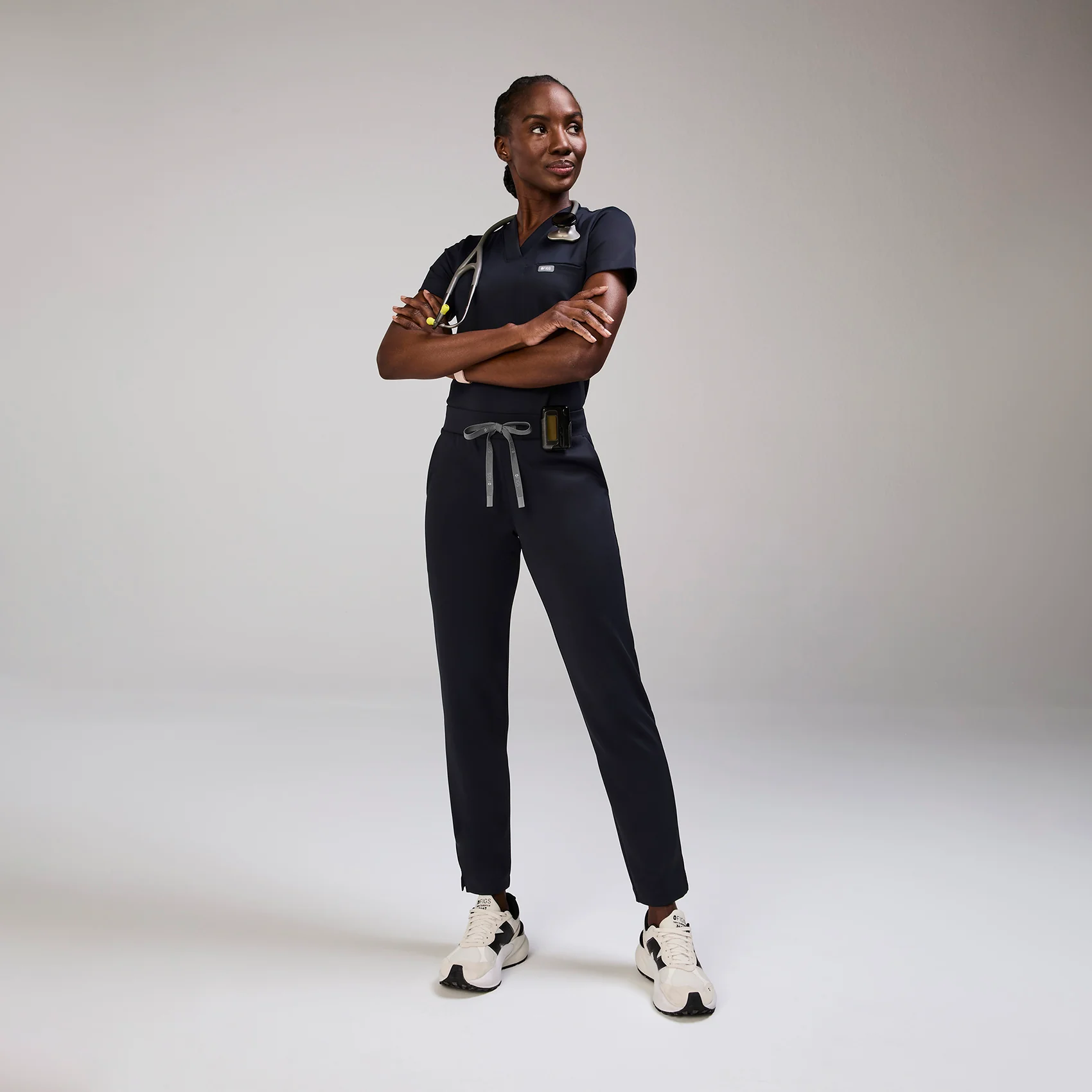 women's Navy Tena FORMx Slim Tapered - Petite Scrub Pant™ - Image 2