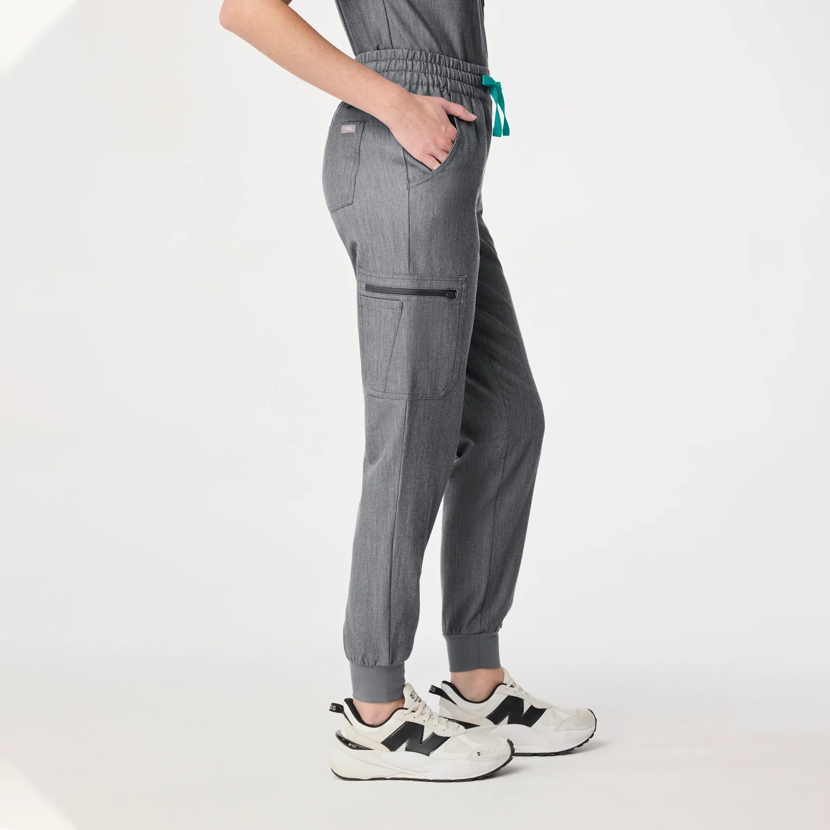 women's Graphite High Waisted Uman Relaxed - Jogger Scrub Pant - Image 3