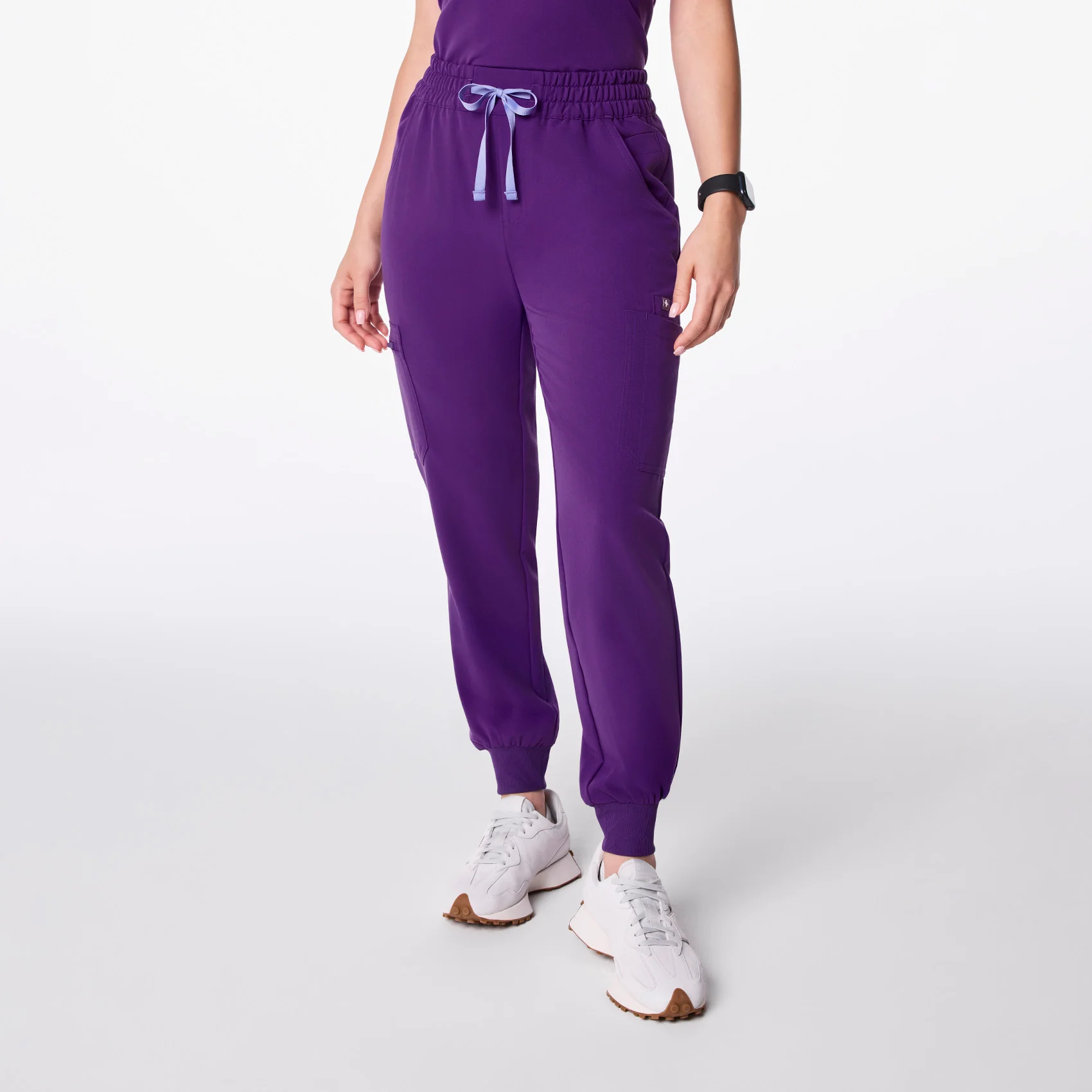 women's Digital Grape High Waisted Uman Relaxed - Petite Jogger Scrub Pant