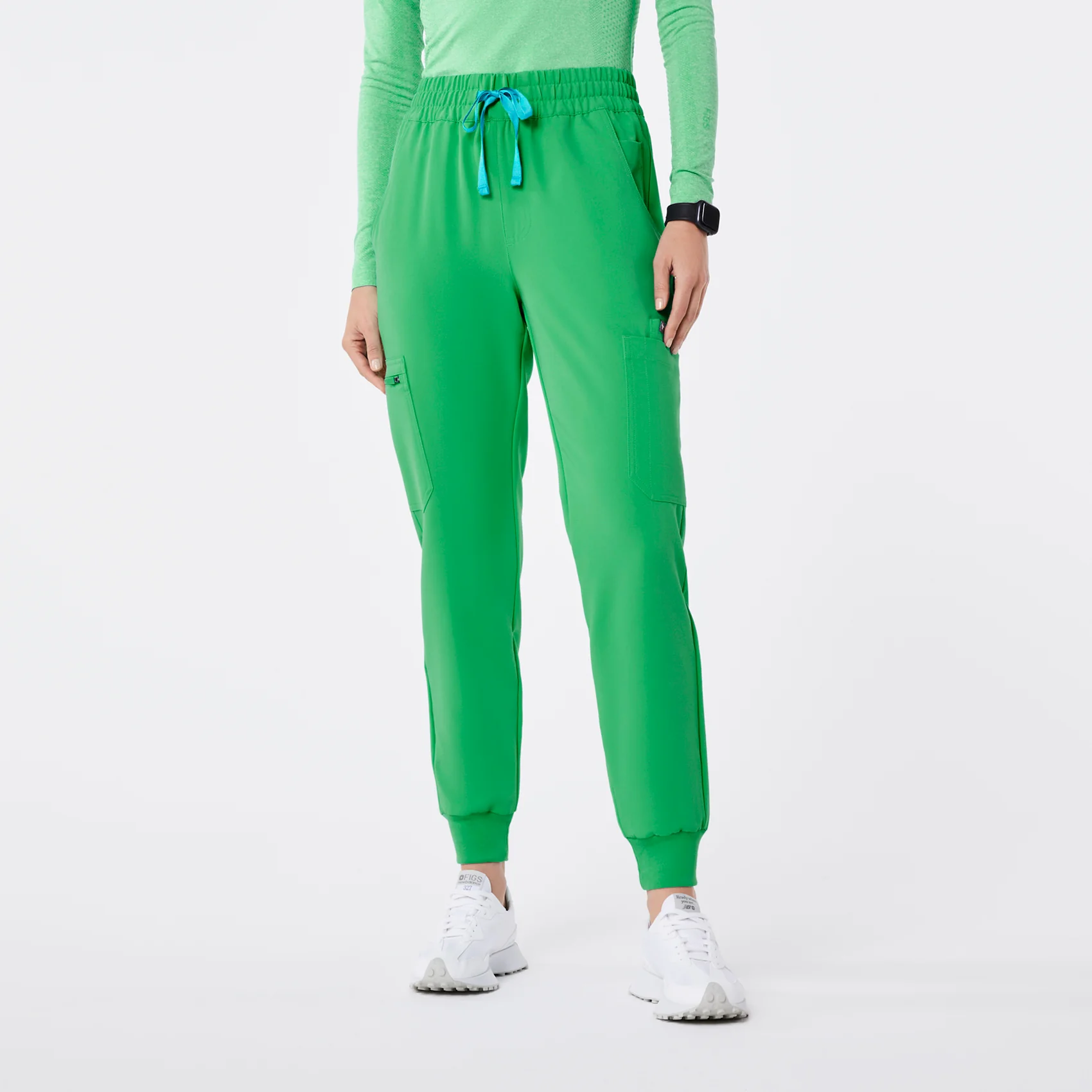 women's Emerald High Waisted Uman Relaxed - Petite Jogger Scrub Pant