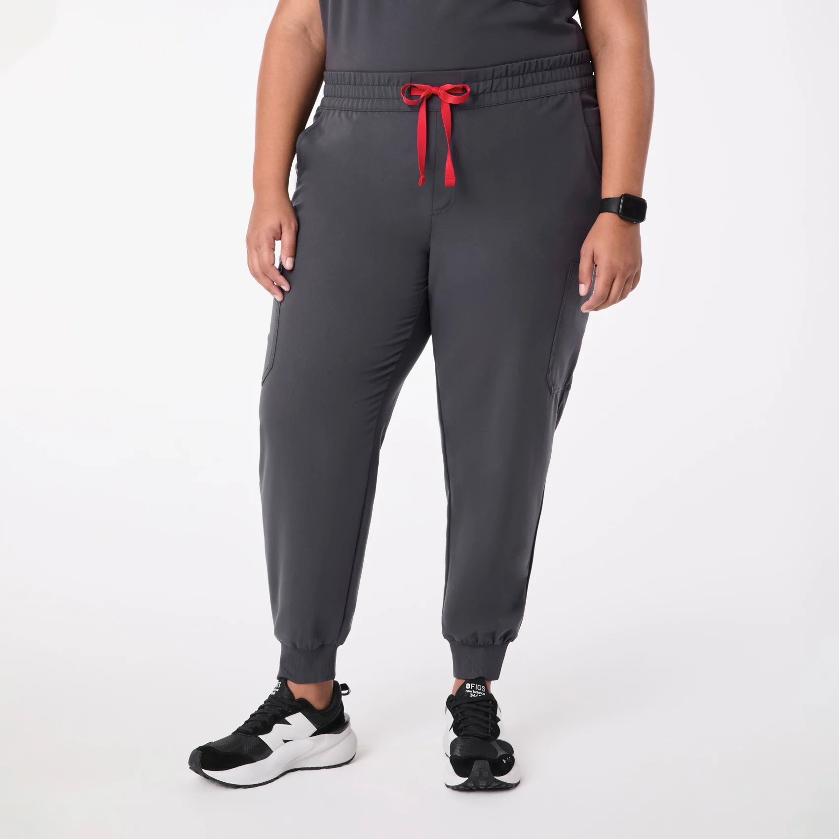women's Charcoal Uman Relaxed - Jogger Scrub Pant (3XL-6XL)