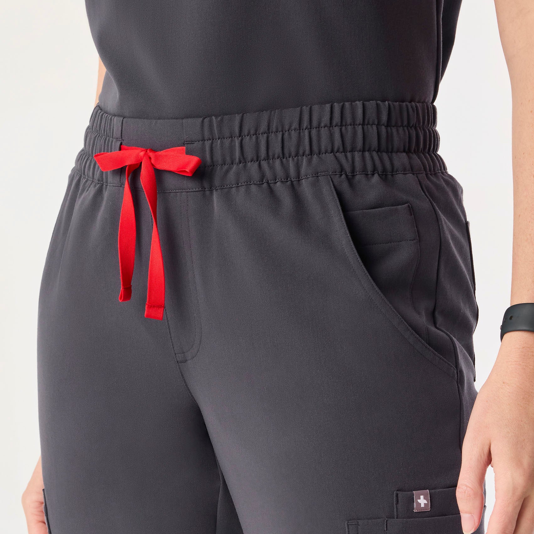 women's Charcoal Uman Relaxed - Petite Jogger Scrub Pant - Image 6