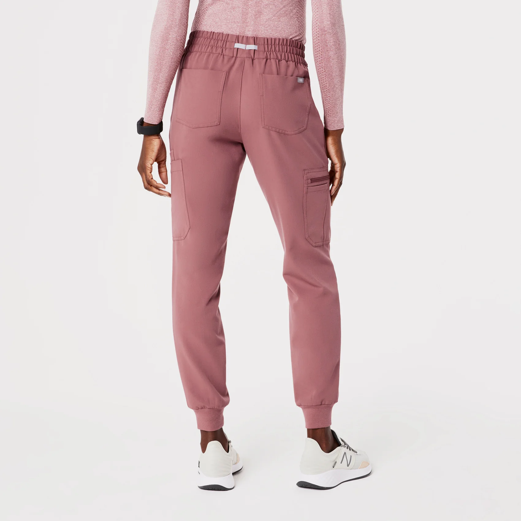 women's Mauve Uman Relaxed - Petite Jogger Scrub Pants - Image 4