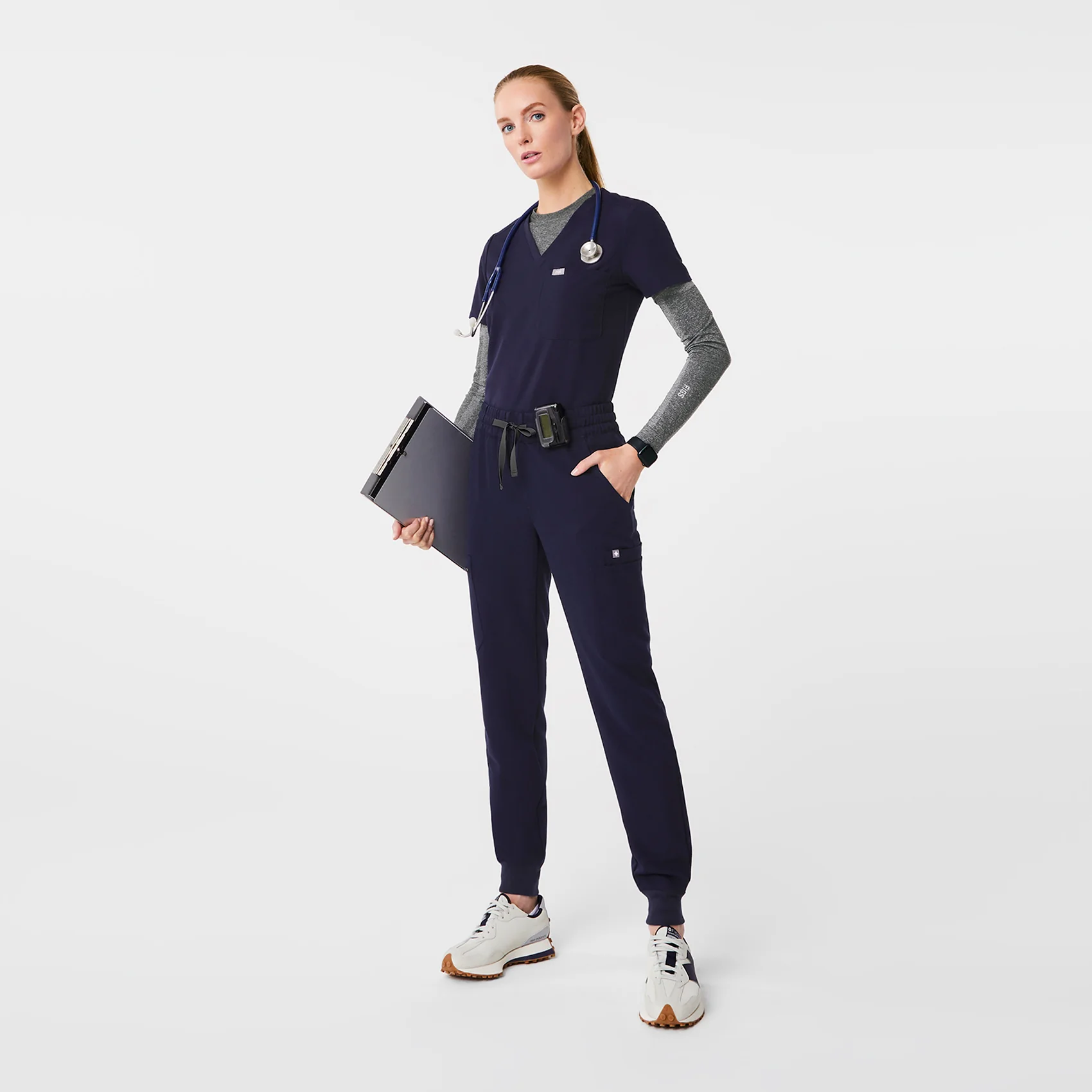 women's Navy Uman Relaxed - Tall Jogger Scrub Pants - Image 2