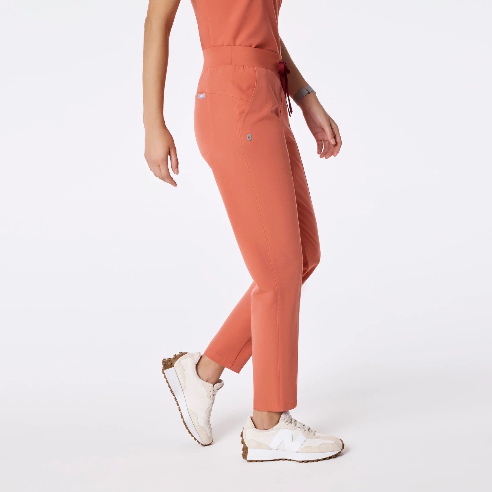 women's Spiced Cider Victoria Slim Tapered - Petite Scrub Pant - Image 3