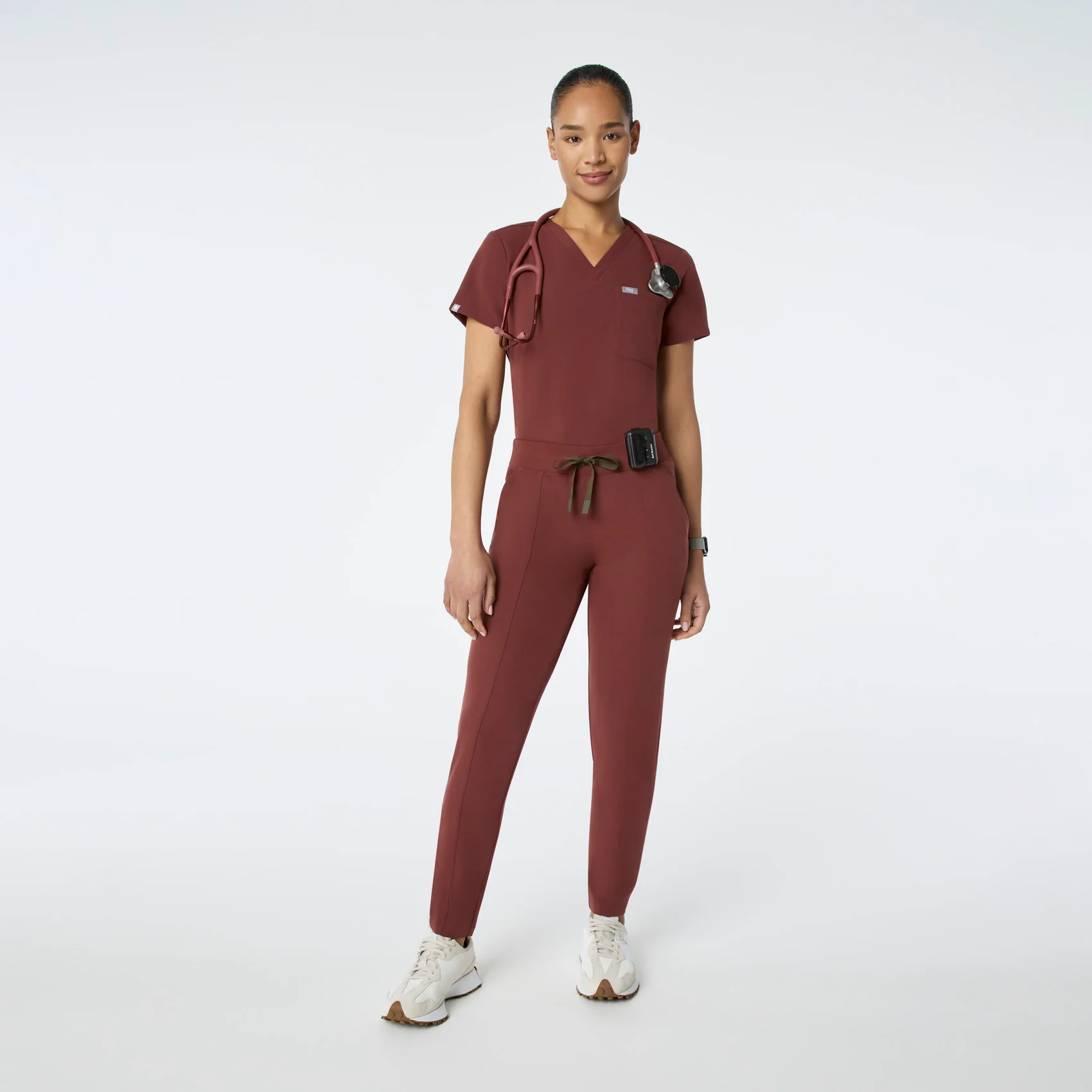 women's Walnut Victoria Slim Tapered - Scrub Pant - Image 2