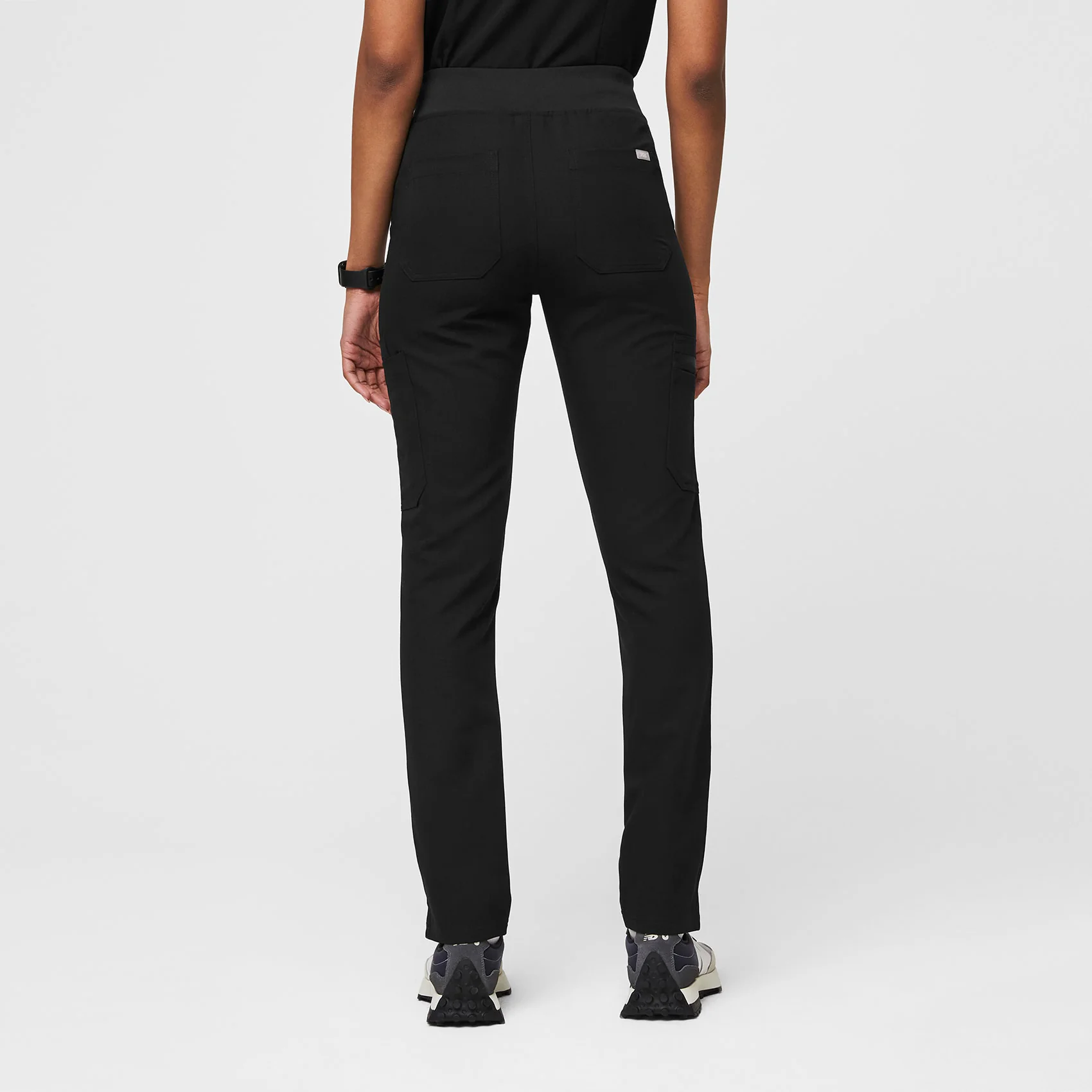 women's Black Yola™ High Waisted 2.0 - Tall Skinny Scrub Pants - Image 3
