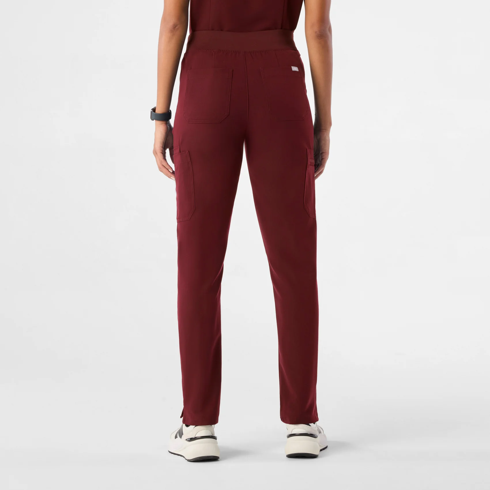 women's Burgundy Yola™ High Waisted 2.0 - Tall Skinny Scrub Pants - Image 4