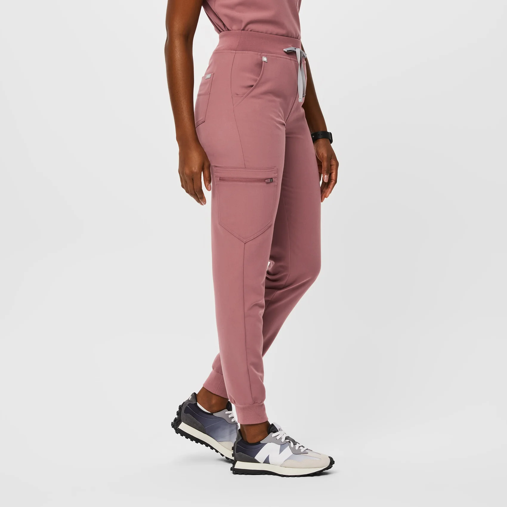 women's Mauve Zamora™ High Waisted - Petite Jogger Scrub Pants - Image 3
