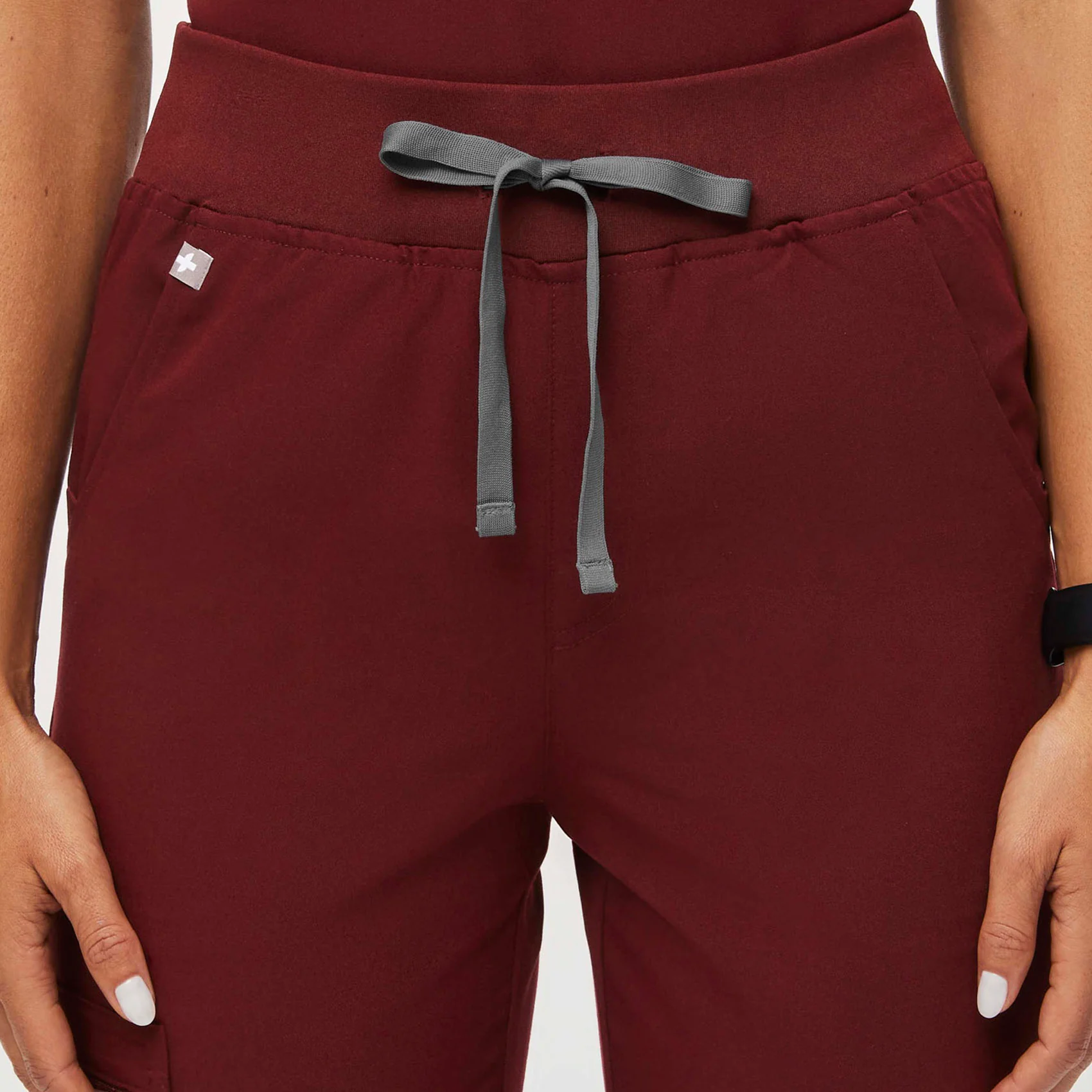 women's Burgundy Zamora™ High Waisted - Tall Jogger Scrub Pants - Image 5