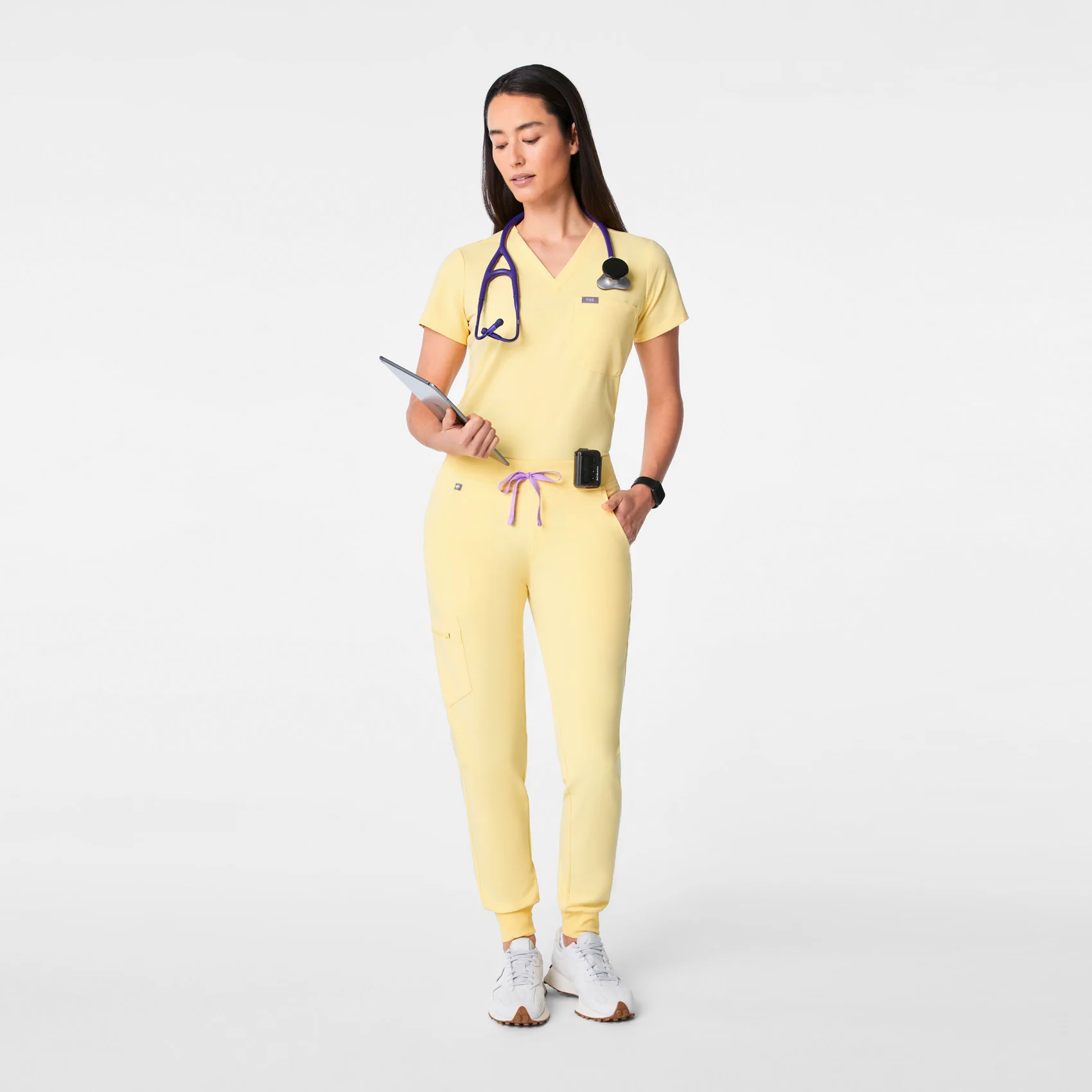 women's Butter Yellow Zamora - Petite Jogger Scrub Pant™ - Image 2