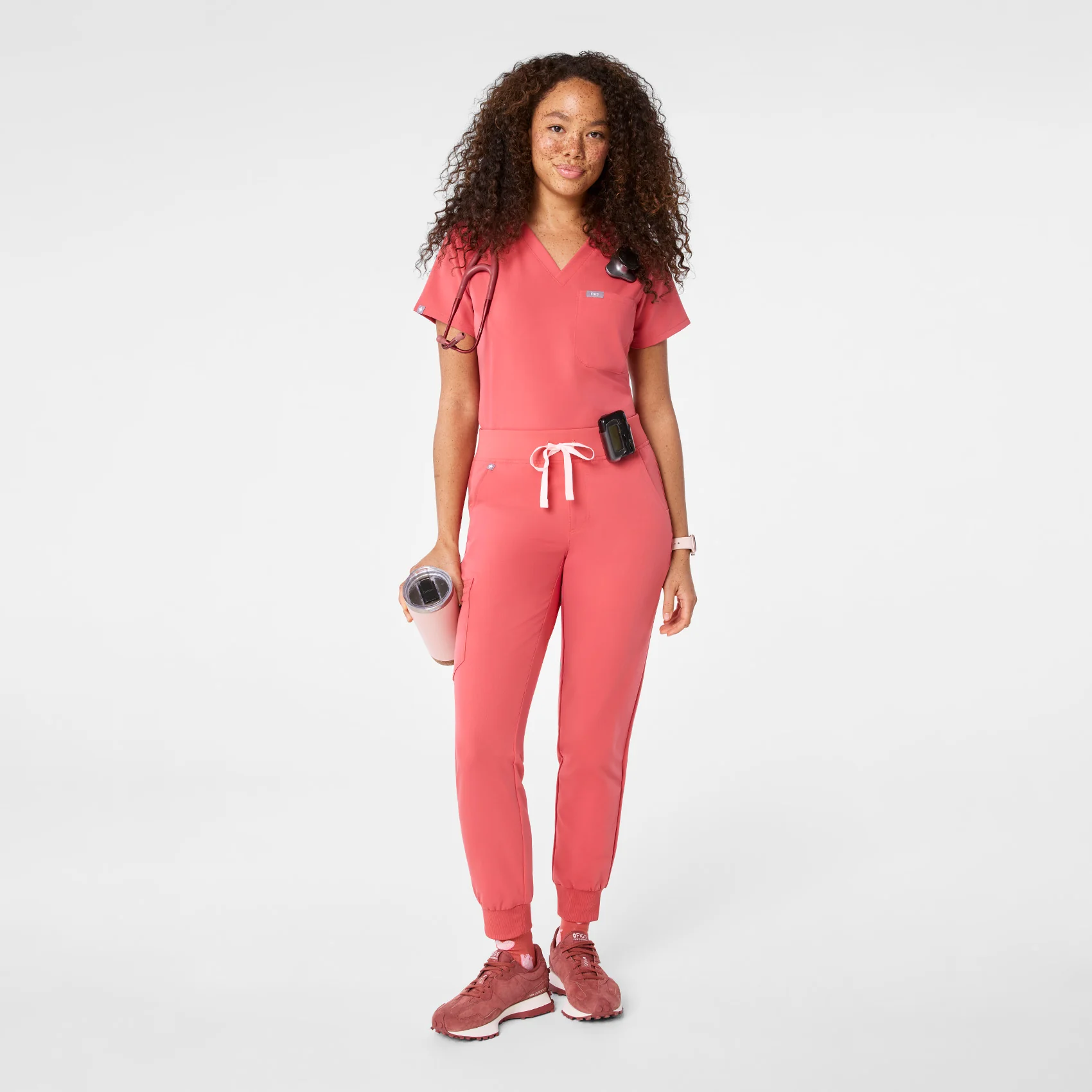 women's Pulmonary Pink Zamora - Jogger Scrub Pant™ - Image 2