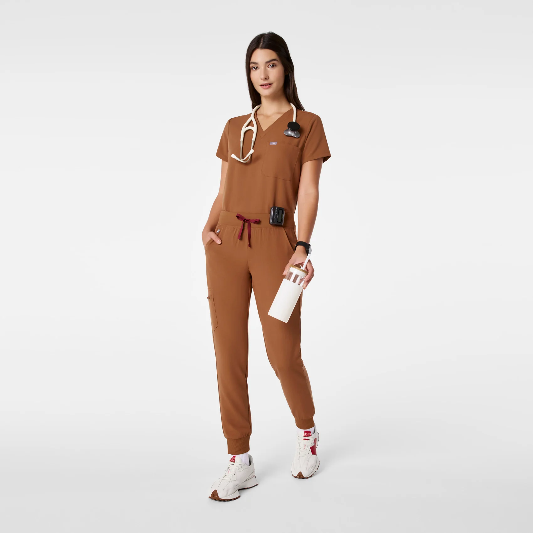 women's Mocha  Zamora - Tall Jogger Scrub Pant™ - Image 2