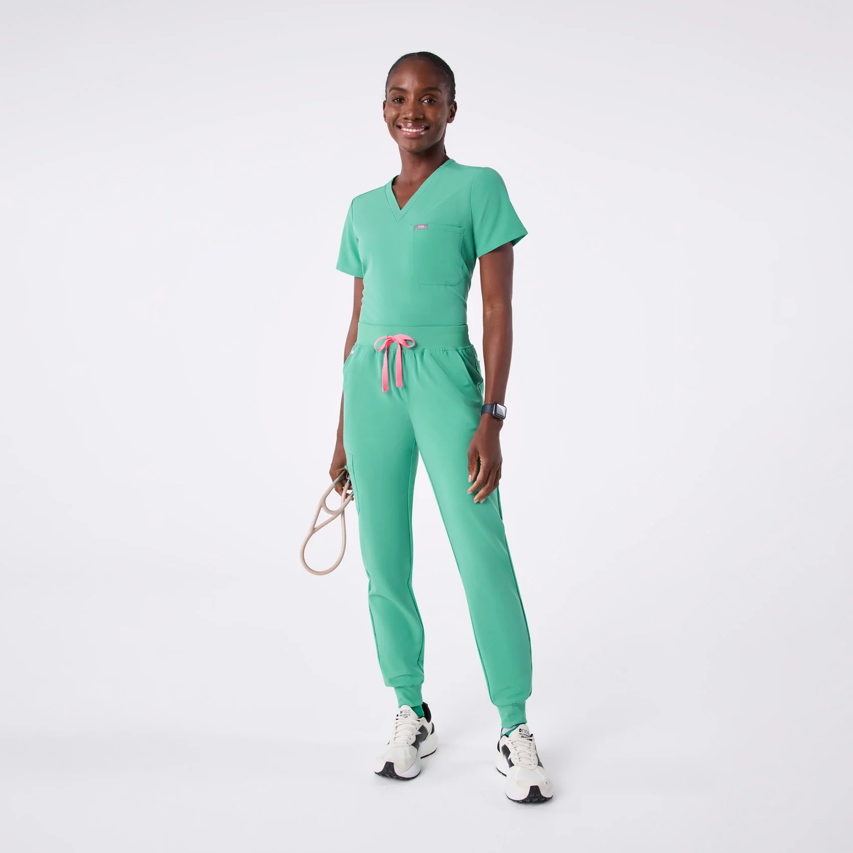women's Surgical Green Zamora - Petite Jogger Scrub Pant™ - Image 2