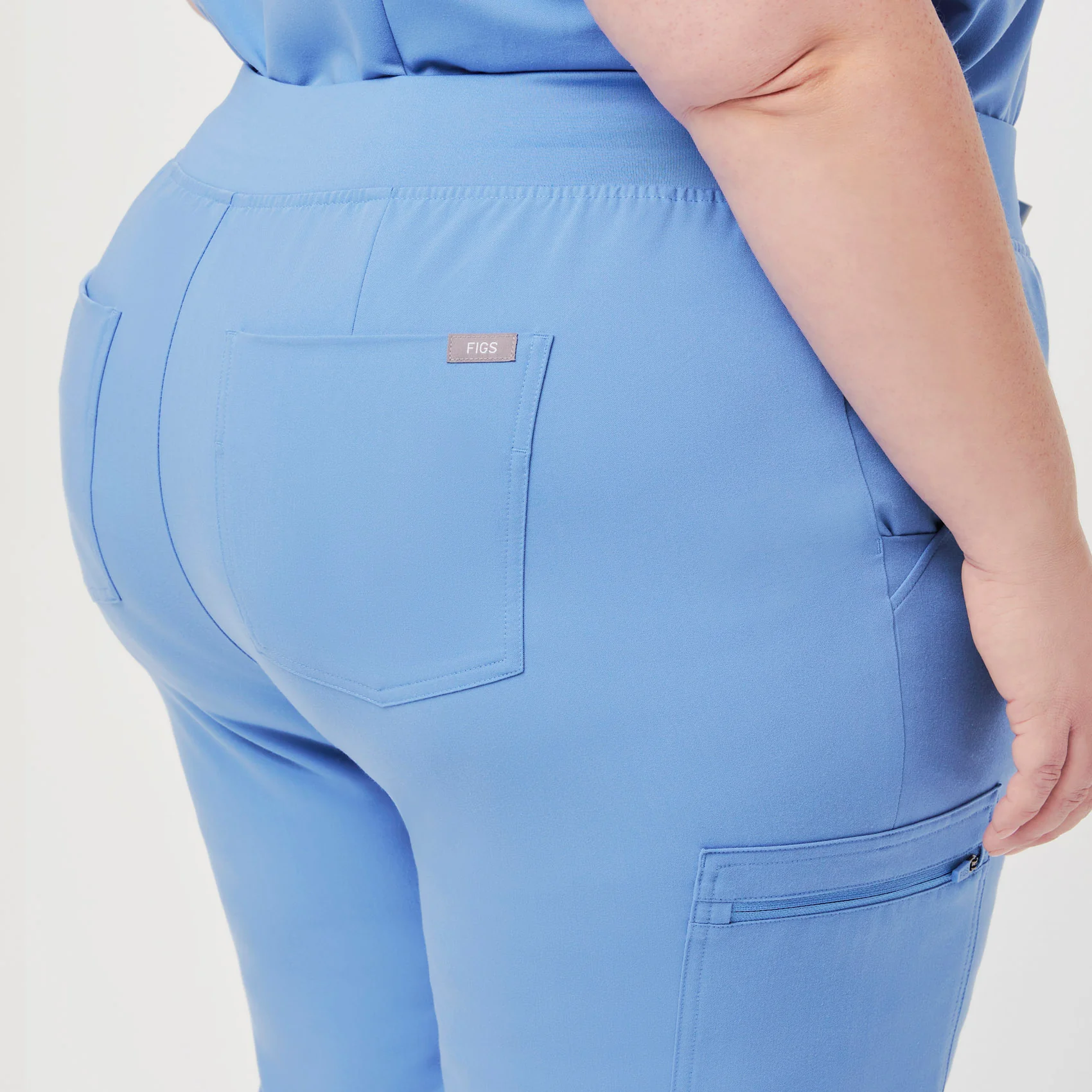women's Ceil Blue Zamora™- Petite Jogger Scrub Pants (3XL - 6XL) - Image 4