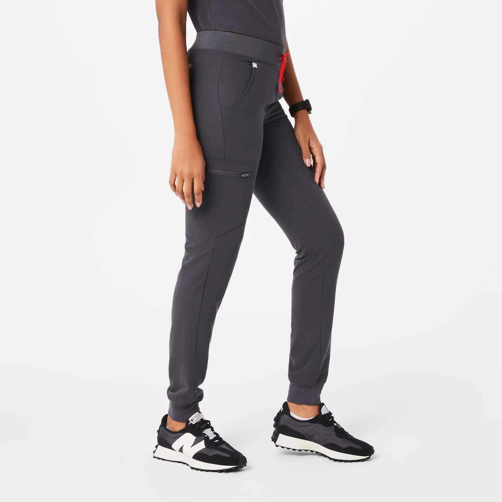 women's Charcoal Zamora™- Petite Jogger Scrub Pants (3XL - 6XL) - Image 3